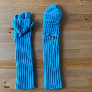 Lululemon mid arm fingerless gloves.